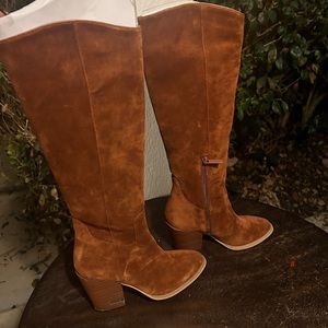 Calvin Klein suede below knee boots size 5.5